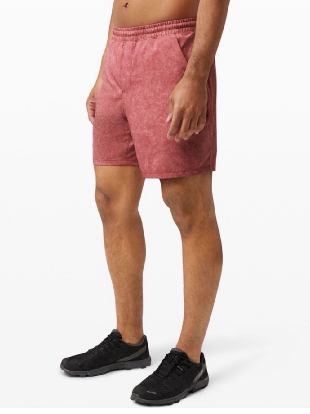 Lululemon‎ Pace Breaker 7” Shorts Gravel Dust Cherry Tint Multi Small